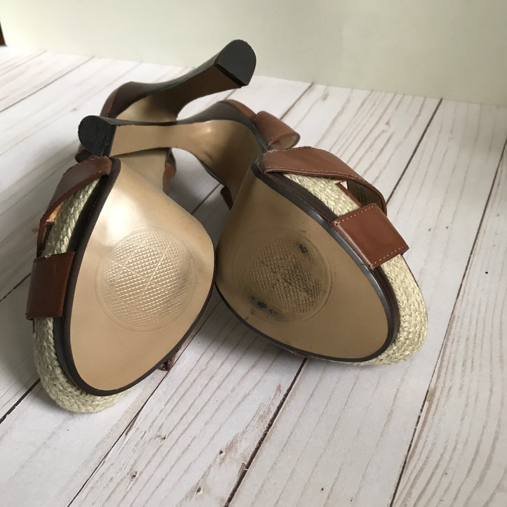 Max Studio Brown Platform Sling Back Sandals, 7 - image 4